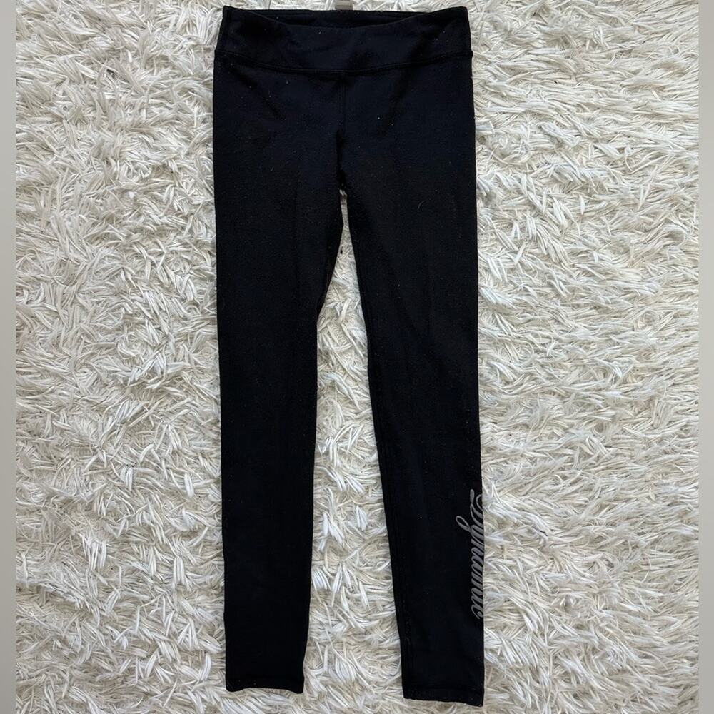Ivivva By Lululemon Girl’s High Waisted Black Leggings Size 8
